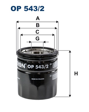 Oliefilter Filtron OP 543/2