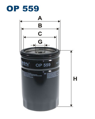 Oliefilter Filtron OP 559