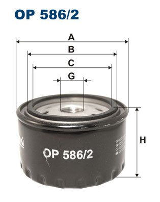 Oliefilter Filtron OP 586/2