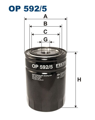 Oliefilter Filtron OP 592/5