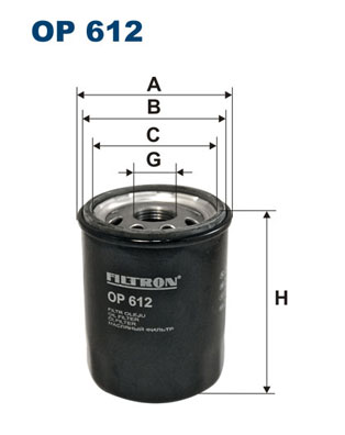 Oliefilter Filtron OP 612