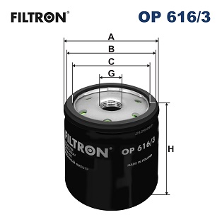 Oliefilter Filtron OP 616/3