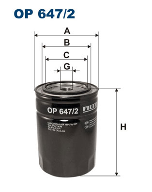 Oliefilter Filtron OP 647/2