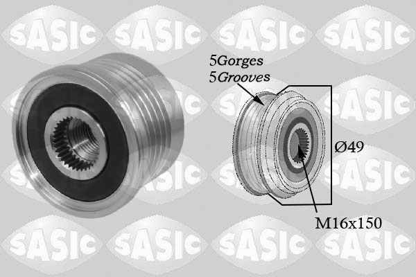 Vrijloop koppeling dynamo Sasic 1674005