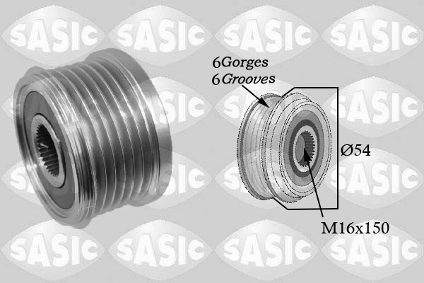 Vrijloop koppeling dynamo Sasic 1676010