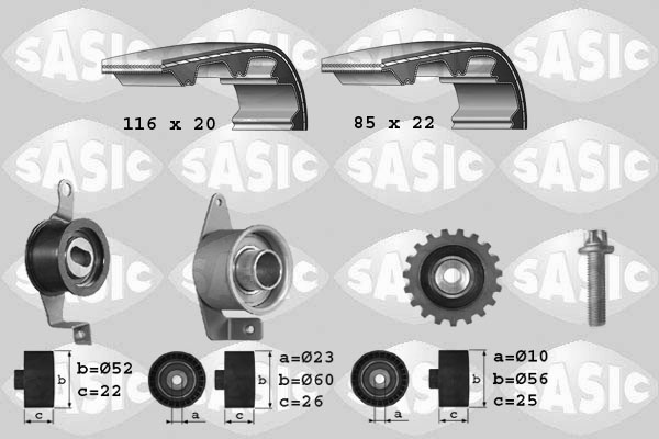 Distributieriem kit Sasic 1756010