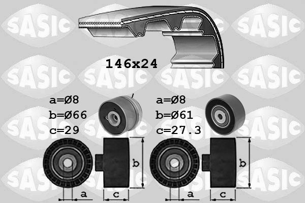 Distributieriem kit Sasic 1756083
