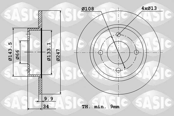 Remschijven Sasic 2464894J