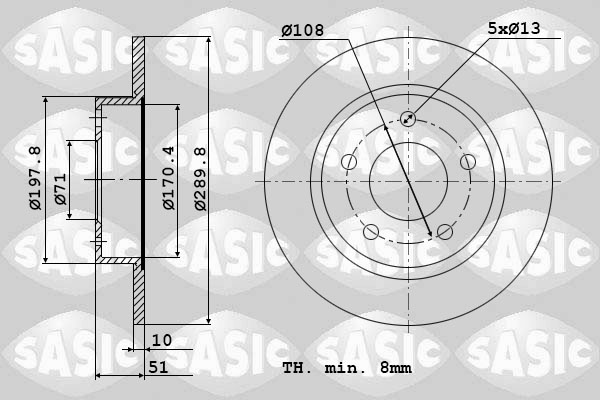 Remschijven Sasic 2464V74J