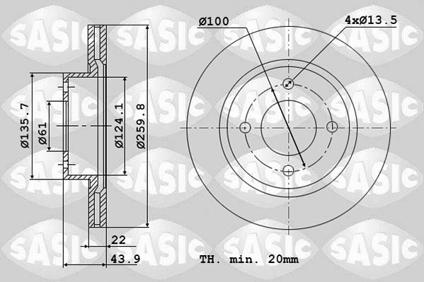 Remschijven Sasic 4004308J