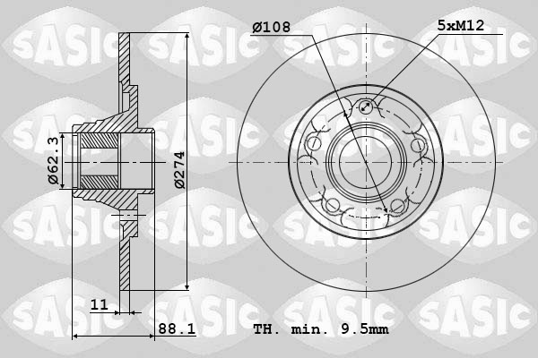 Remschijven Sasic 6104030