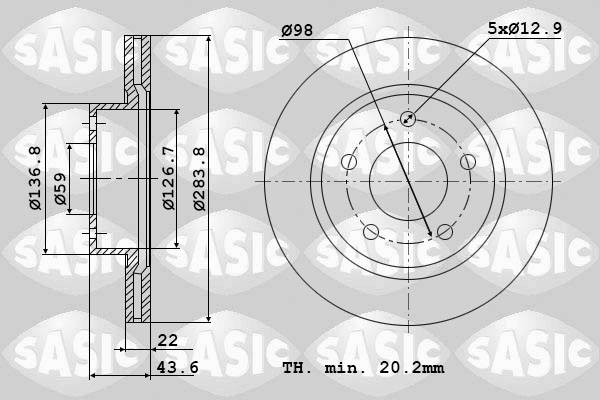 Remschijven Sasic 6106358