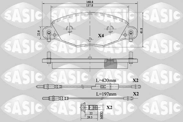 Remblokset Sasic 6210062