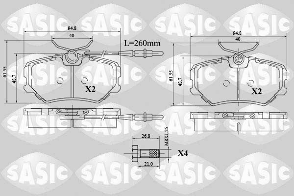 Remblokset Sasic 6210063