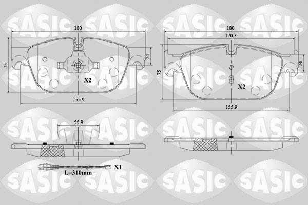 Remblokset Sasic 6210085