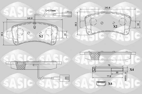 Remblokset Sasic 6210091