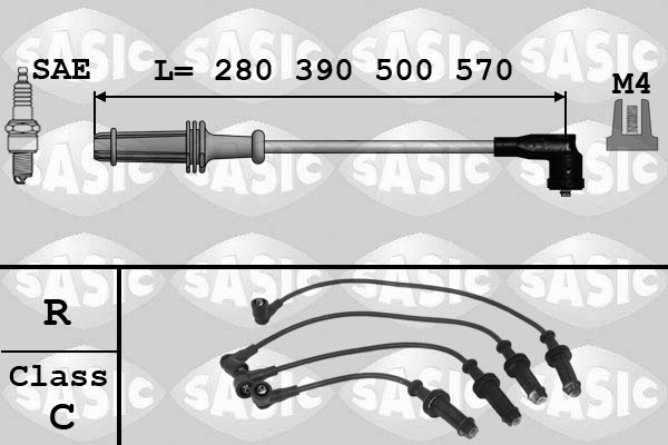 Bougiekabelset Sasic 9280003