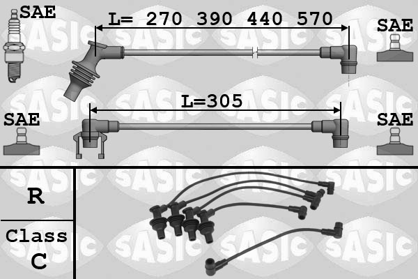 Bougiekabelset Sasic 9284010