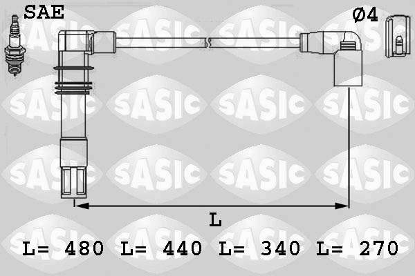 Bougiekabelset Sasic 9286013