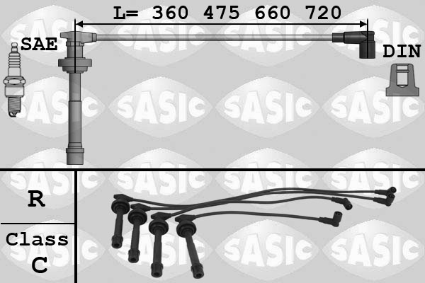 Bougiekabelset Sasic 9286015