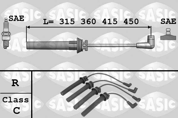 Bougiekabelset Sasic 9286029