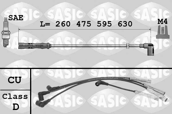 Bougiekabelset Sasic 9286042