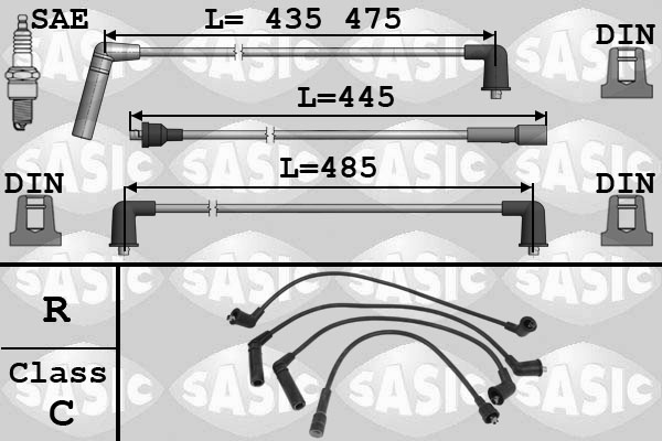 Bougiekabelset Sasic 9286063