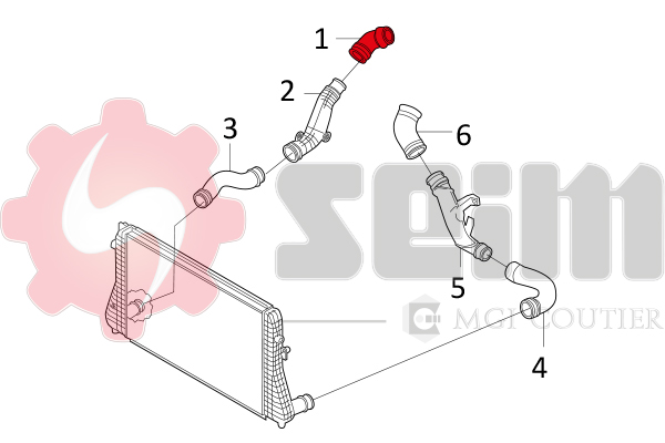 Seim Laadlucht-/turboslang 981044