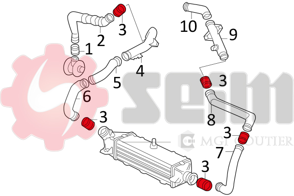 Seim Laadlucht-/turboslang 981059