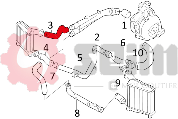 Seim Laadlucht-/turboslang 981087