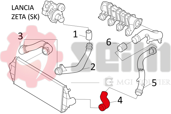Seim Laadlucht-/turboslang 981152