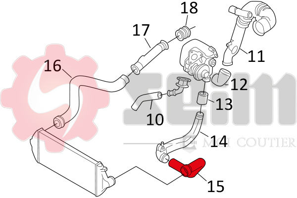 Seim Laadlucht-/turboslang 981154