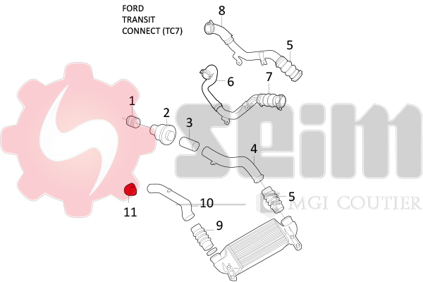Seim Laadlucht-/turboslang 981291