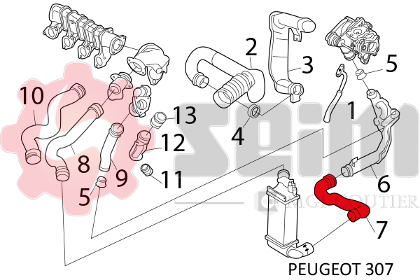 Seim Laadlucht-/turboslang 981502