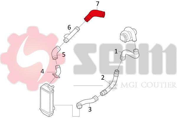Seim Laadlucht-/turboslang 981604