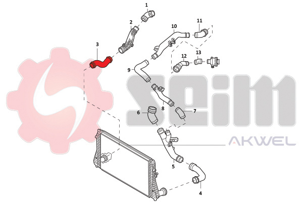 Seim Laadlucht-/turboslang 981937