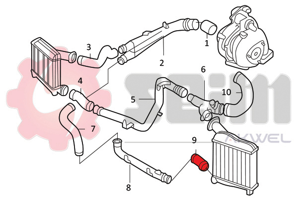 Seim Laadlucht-/turboslang 981986