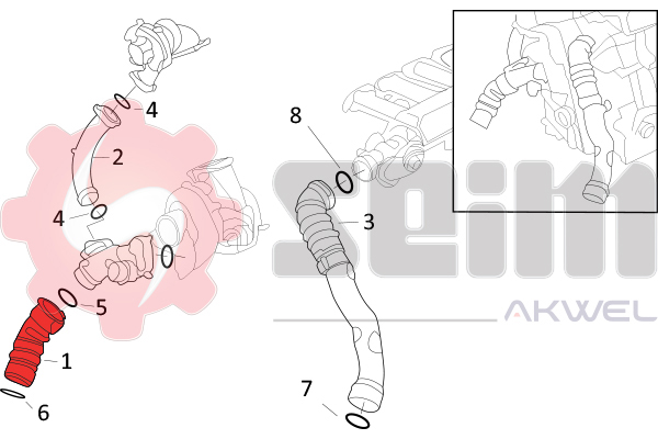 Seim Laadlucht-/turboslang 982063
