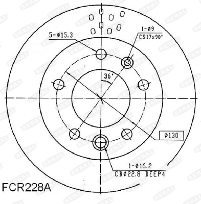 Beral Remschijven BCR228A