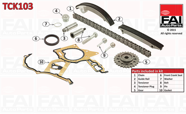 Distributieketting kit Fai Autoparts TCK103