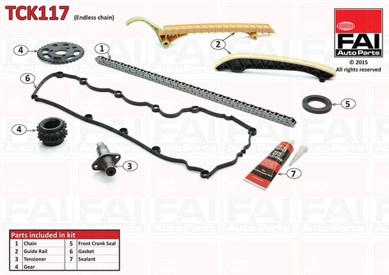 Distributieketting kit Fai Autoparts TCK117