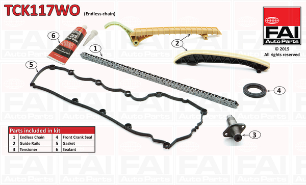 Distributieketting kit Fai Autoparts TCK117WO