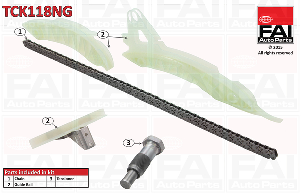 Distributieketting kit Fai Autoparts TCK118NG