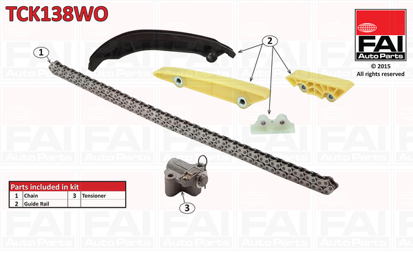 Distributieketting kit Fai Autoparts TCK138WO