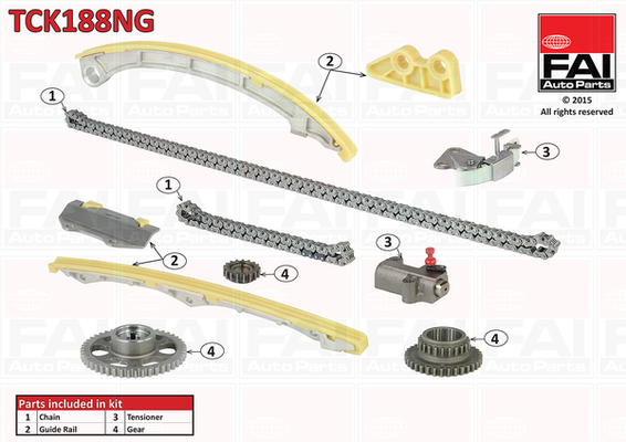 Distributieketting kit Fai Autoparts TCK188NG