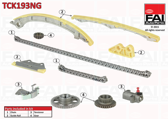 Distributieketting kit Fai Autoparts TCK193NG