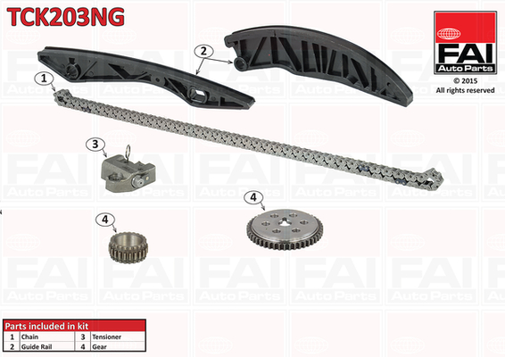 Distributieketting kit Fai Autoparts TCK203NG