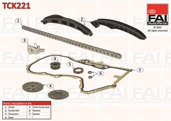 Distributieketting kit Fai Autoparts TCK221