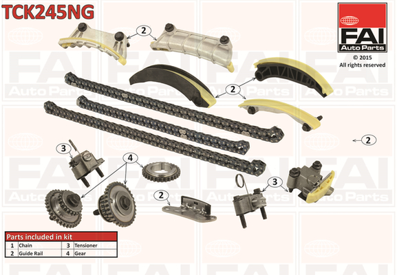 Distributieketting kit Fai Autoparts TCK245NG