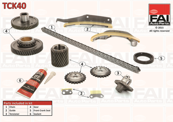 Distributieketting kit Fai Autoparts TCK40